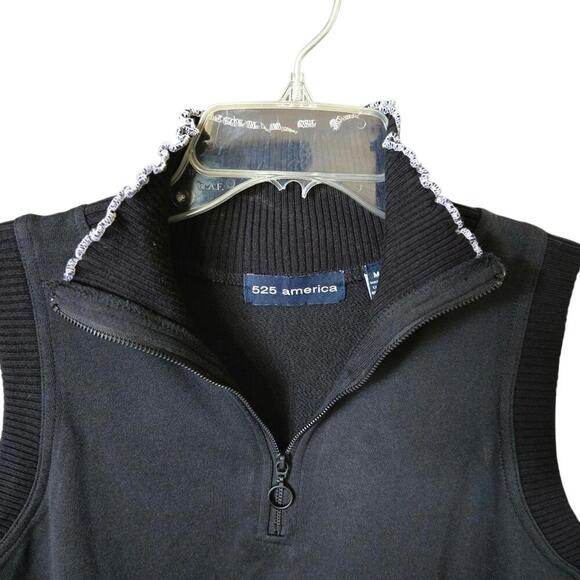 525 America Sleeveless Black Zip-Up Dress - Picture 3 of 9